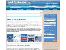 Tablet Screenshot of justcruisesinc.com